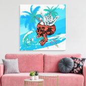 Totenkopf Shaka-Schädel Leinwanddruck (Insitu (Wohnzimmer))