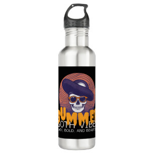 Totenkopf Sommerhut Edelstahlflasche