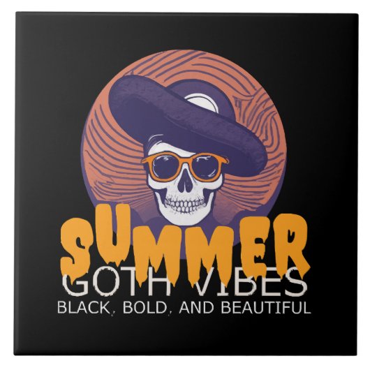 Totenkopf-Sommerhut Fliese (Vorderseite)