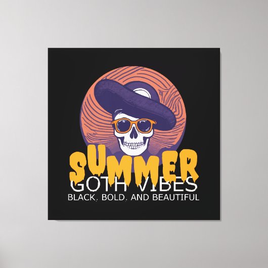Totenkopf-Sommerhut Leinwanddruck (Vorderseite)