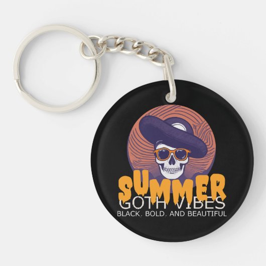 Totenkopf-Sommerhut Schlüsselanhänger (Vorderseite)