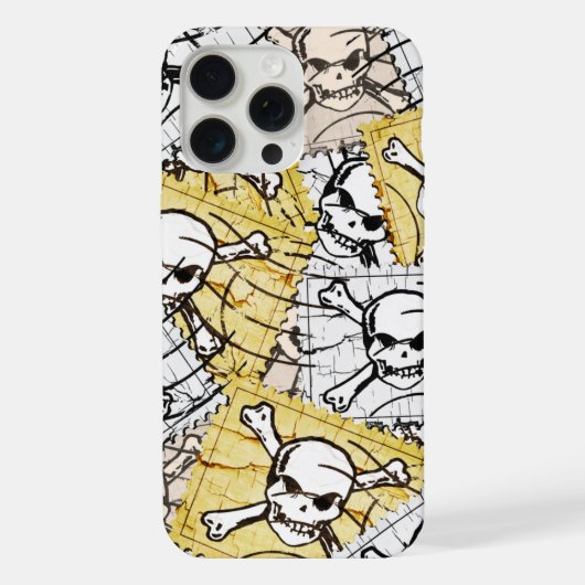 Totenkopf-Stempel iPhone Hülle (Rückseite)