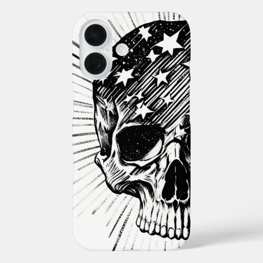 Totenkopf & Sterne II Case-Mate iPhone Hülle (Rückseite)