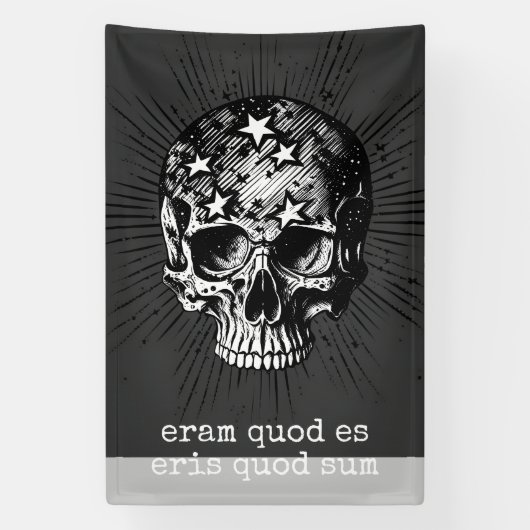Totenkopf & Sterne III Banner (Vertikal)