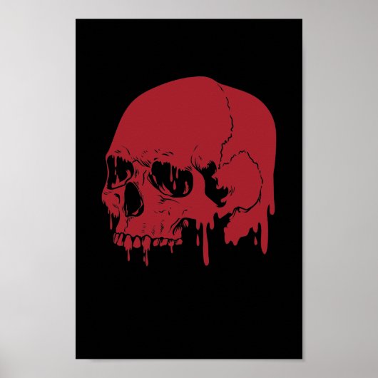 Totenkopf Streetart Graffiti Sprühkunst Poster (Vorne)