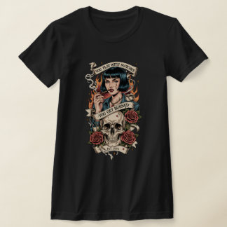 Totenkopf-Tattoo Vintage Americana T-Shirt