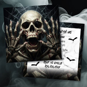 Totenkopf und Knochen   Erwachsene Halloween-Party