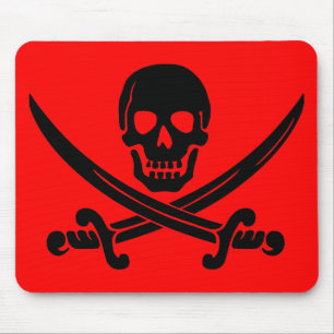 totenkopf und knochen. mousepad