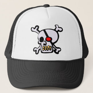 Totenkopf und Knochen Truckerkappe
