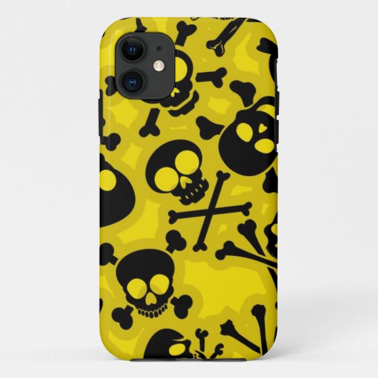 Totenkopf- und Knochenmuster Case-Mate iPhone Hülle (Rückseite)