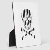 TOTENKOPF UND KREUZBEINE BAR CODE Gift Barcode Fotoplatte (Seite)