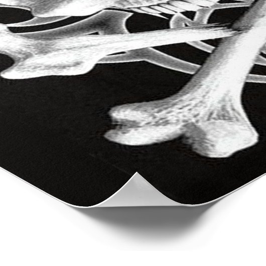 Totenkopf und Kreuze Poster (Ecke)