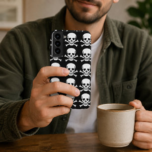 Totenkopf und Kreuzknochen Halloween Samsung Galaxy Hülle