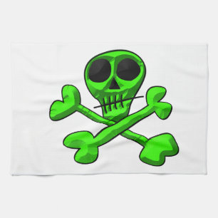 Totenkopf- und Kreuzknochen-Muster Geschirrtuch
