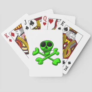 Totenkopf- und Kreuzknochen-Muster Spielkarten