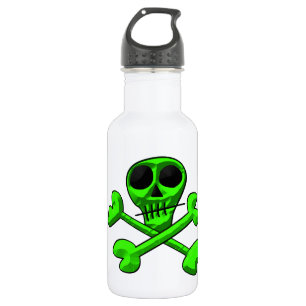 Totenkopf- und Kreuzknochen-Muster Trinkflasche