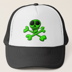 Totenkopf- und Kreuzknochen-Muster Truckerkappe
