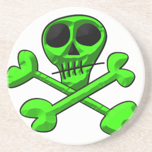 Totenkopf- und Kreuzknochen-Muster Untersetzer