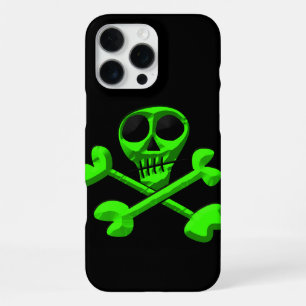 Totenkopf- und Kreuzknochenmuster iPhone 16 Pro Max Hülle