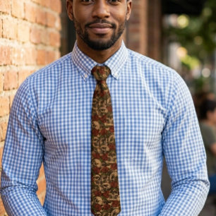 Totenkopf und Rosen Graffiti-Muster Krawatte