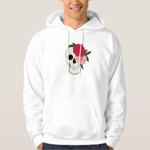 Totenkopf und Rosen Hoodie