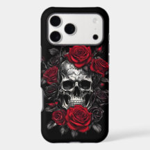 Totenkopf und Rosen iPhone / iPad Hülle