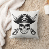 Totenkopf und Säbel Kissen (Decke)