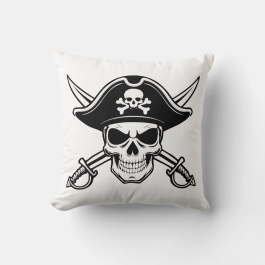 Totenkopf und Säbel Kissen (Vorderseite)