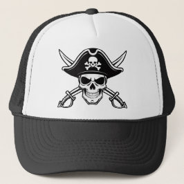 Totenkopf und Säbel Truckerkappe