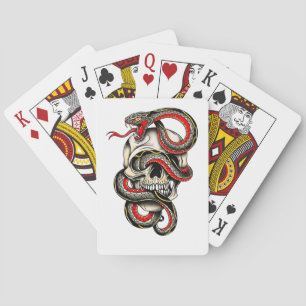 Totenkopf- und Schlangenspielkarten   Edles Design Spielkarten
