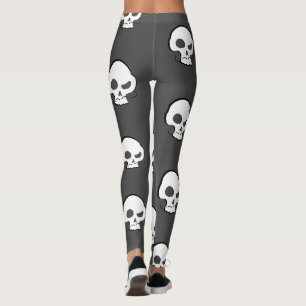 Totenkopf und Schnurrbart Leggings