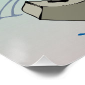 Totenkopf und Skateboard-Rampe Poster (Ecke)