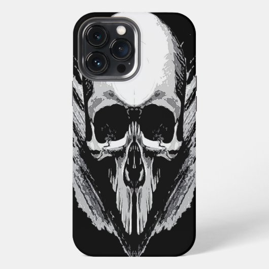 Totenkopf-Vektor-Plakat iPhone Hülle (Rückseite)
