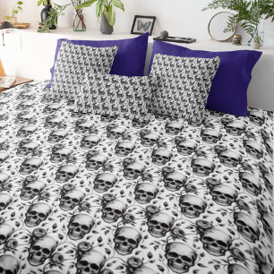 Totenkopf Vintage Boho Lendenkissen Memento Mori E