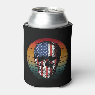 TOTENKOPF VINTAGE USA-FLAGGE ABGENUTZT DOSENKÜHLER