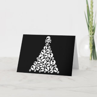 Totenkopf-Weihnachtsbaum Feiertagskarte