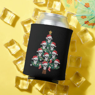 Totenkopf-Weihnachtsbaum-Pyjama Cooler Skelett-Wei Dosenkühler