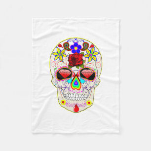 Totenkopf-Zuckerschädel Fleecedecke