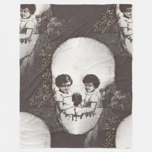 Totenkopf zum Tag der Toten Fleecedecke