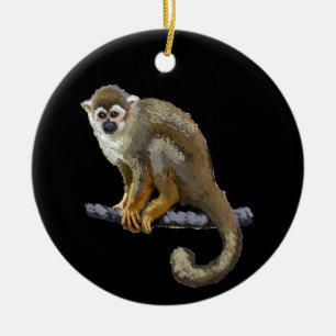 Totenkopfaffe Keramik Ornament