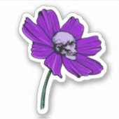 Totenkopfblume Aufkleber (Vorderseite)