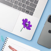 Totenkopfblume Aufkleber (Laptop mit iPhone)