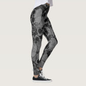Totenköpfe Dunkelgrau Leggings (Rechts)