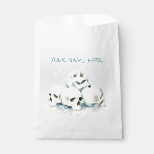 Totenköpfe im Schnee. Personalisiert Geschenktütchen (Vorderseite)