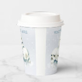 Totenköpfe im Schnee. Personalisiert Pappbecher (Links)