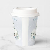 Totenköpfe im Schnee. Personalisiert Pappbecher (Rechts)