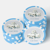 Totenköpfe im Schnee. Personalisiert Pokerchips (Stapel)