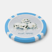 Totenköpfe im Schnee. Personalisiert Pokerchips (Einzeln)