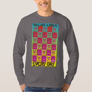 TOTENKÖPFE & KREUZBEINE REGENBOGEN GEMISCHT T-Shirt