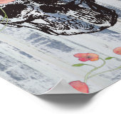 Totenköpfe 'n Mohnblumen Poster (Ecke)